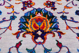 Grey Persian Tabriz Hand Knotted Wool & Silk Rug - 8' 0" X 10' 1"