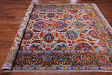 Grey Persian Tabriz Handmade Wool & Silk Rug - 7' 11" X 9' 11"