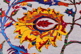 Grey Persian Sickle Leaf Handmade Wool & Silk Rug - 10' 0" X 14' 11"
