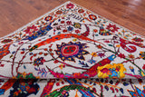 Grey Persian Sickle Leaf Handmade Wool & Silk Rug - 10' 0" X 14' 11"