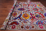 Grey Persian Sickle Leaf Handmade Wool & Silk Rug - 10' 0" X 14' 11"