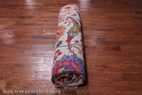 Grey Persian Sickle Leaf Handmade Wool & Silk Rug - 10' 0" X 14' 11"