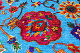 Blue Persian Tabriz Handmade Wool & Silk Rug - 10' 0" X 14' 6"
