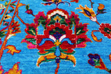 Blue Persian Tabriz Handmade Wool & Silk Rug - 10' 0" X 14' 6"