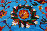 Blue Persian Tabriz Handmade Wool & Silk Rug - 10' 0" X 14' 6"