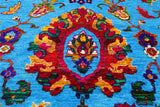 Blue Persian Tabriz Handmade Wool & Silk Rug - 10' 0" X 14' 6"