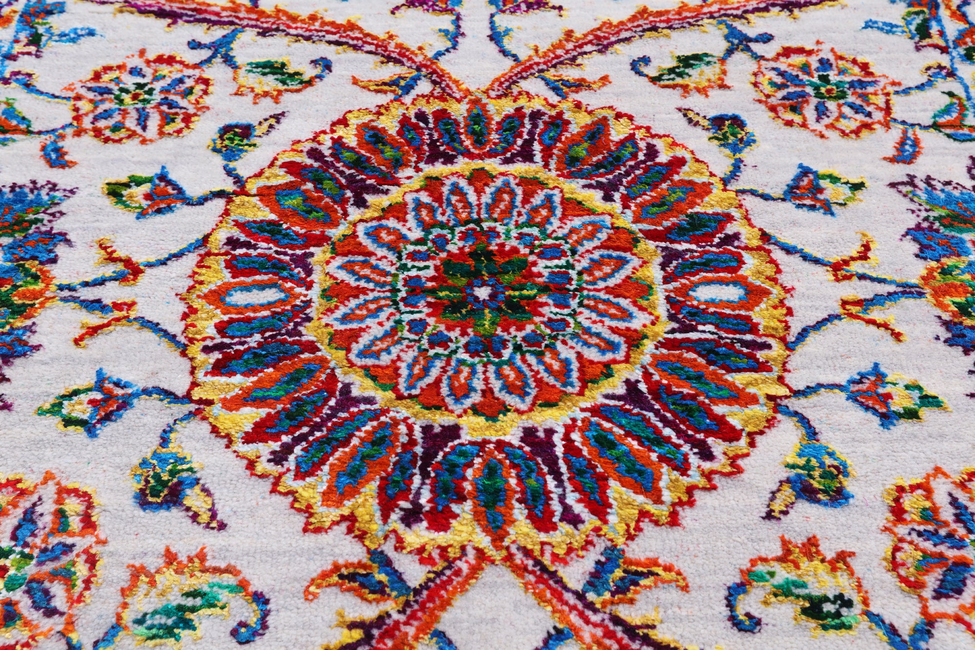 Grey Persian Tabriz Hand-Knotted Wool & Silk Runner Rug - 2' 7" X 11' 10"