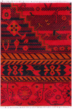 Red Peshawar Handmade Wool Rug - 2' 1" X 3' 1"