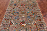 Peshawar Hand Knotted Wool Rug - 4' 1" X 5' 11"