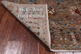 Peshawar Hand Knotted Wool Rug - 4' 1" X 5' 11"