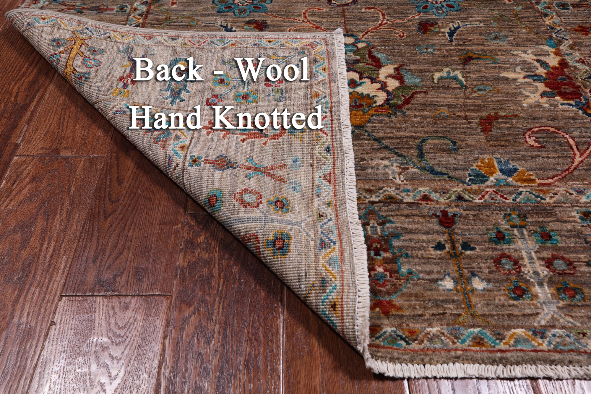 Peshawar Hand Knotted Wool Rug - 4' 1" X 5' 11"