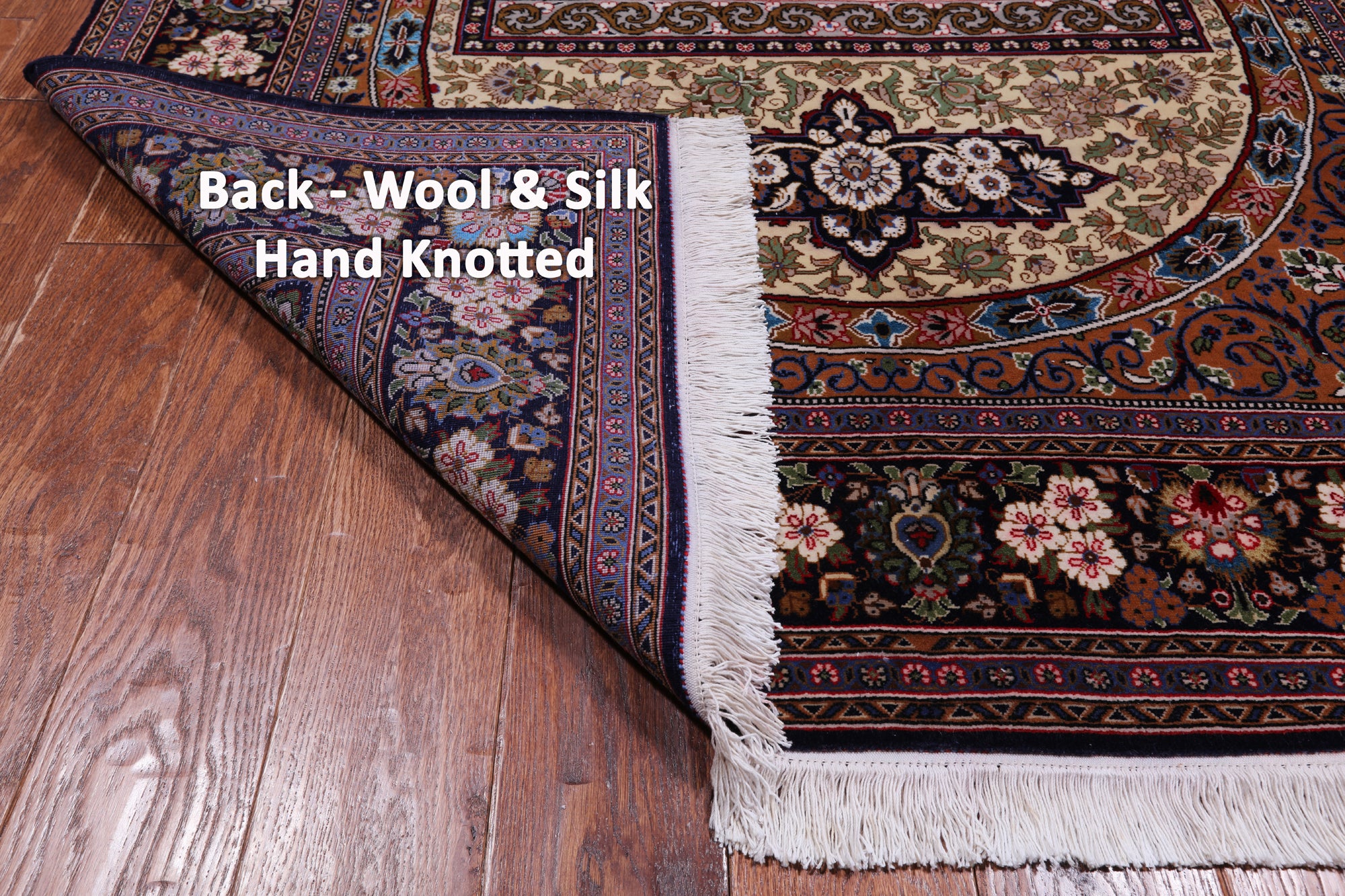 Persian Qum Handmade Wool Rug - 4' 8" X 7' 4"