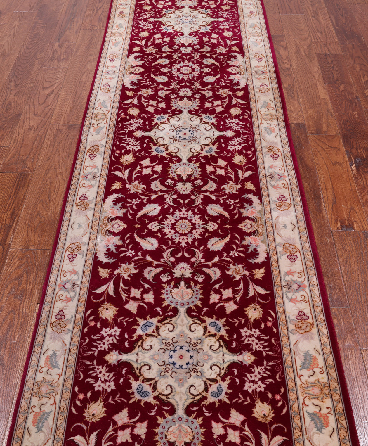 High End Persian Tabriz Hand-Knotted Wool & Silk Runner Rug - 2' 9" X 11' 0"