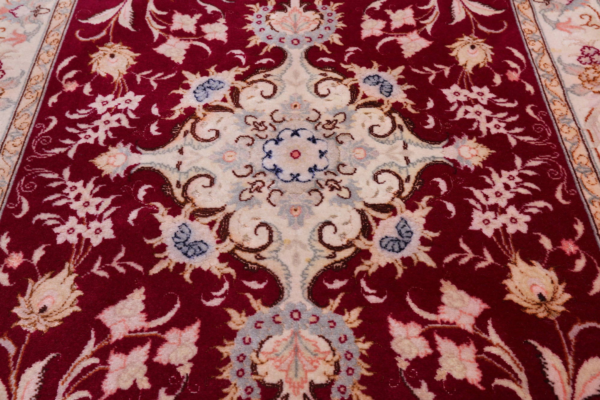 High End Persian Tabriz Hand-Knotted Wool & Silk Runner Rug - 2' 9" X 11' 0"