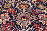 Navy Blue Persian Tabriz Hand Knotted Wool Rug - 12' 0" X 15' 0"