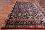 Navy Blue Persian Tabriz Hand Knotted Wool Rug - 12' 0" X 15' 0"