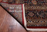 Navy Blue Persian Tabriz Hand Knotted Wool Rug - 12' 0" X 15' 0"