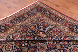 Navy Blue Persian Tabriz Hand Knotted Wool Rug - 12' 0" X 15' 0"