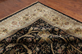 Black Persian Tabriz Handmade Wool Rug - 11' 9" X 18' 1"