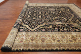 Black Persian Tabriz Handmade Wool Rug - 11' 9" X 18' 1"