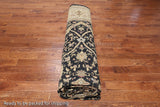 Black Persian Tabriz Handmade Wool Rug - 11' 9" X 18' 1"