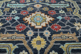 Navy Blue Persian Fine Serapi Handmade Wool Rug - 10' 0" X 14' 0"