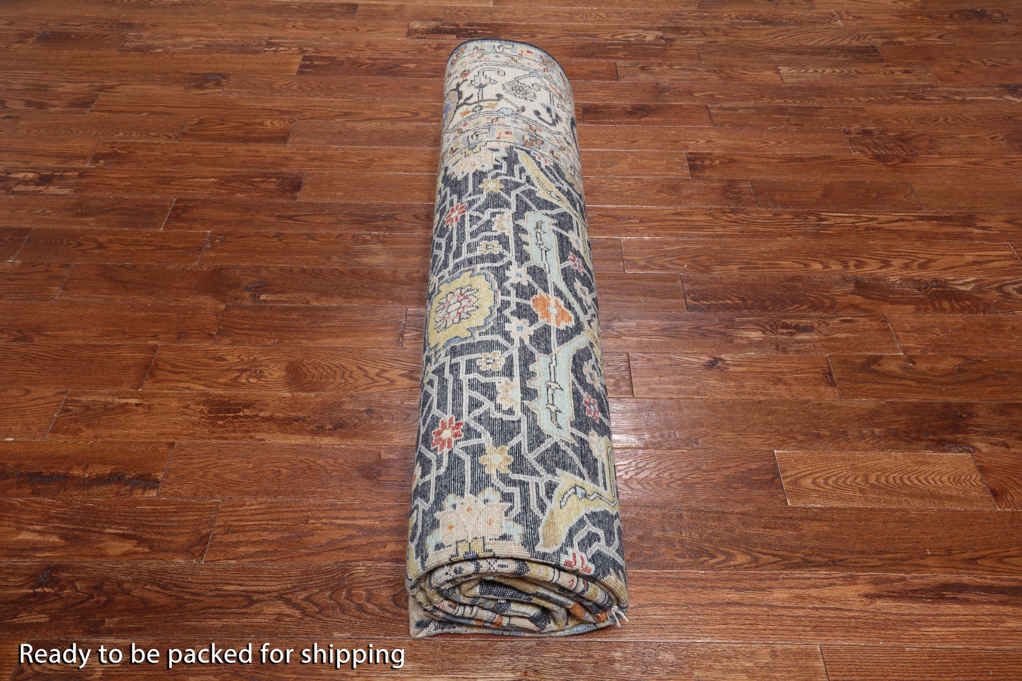 Navy Blue Persian Fine Serapi Handmade Wool Rug - 10' 0" X 14' 0"