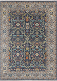 Navy Blue Persian Fine Serapi Handmade Wool Rug - 10' 0" X 14' 0"