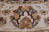 Blue Round Peshawar Hand Knotted Wool Rug - 10' 0" X 10' 0"