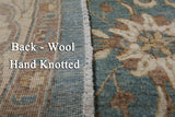 Blue Round Peshawar Handmade Wool Rug - 10' 0" X 10' 0"