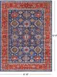 Persian Fine Serapi Hand-Knotted Wool Rug - 8' 10" X 12' 0"