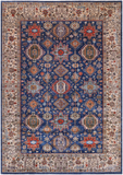 Blue Persian Fine Serapi Hand Knotted Wool Rug - 9' 10" X 13' 9"