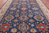 Blue Persian Fine Serapi Hand Knotted Wool Rug - 9' 10" X 13' 9"