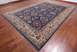 Blue Persian Fine Serapi Hand Knotted Wool Rug - 9' 10" X 13' 9"