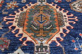 Blue Persian Fine Serapi Hand Knotted Wool Rug - 9' 10" X 13' 9"