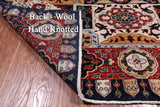 Blue Geometric Persian Mamluk Handmade Wool Rug - 5' 7" X 7' 9"