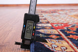 Blue Geometric Persian Mamluk Handmade Wool Rug - 5' 7" X 7' 9"