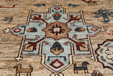 Persian Fine Serapi Handmade Wool Rug - 8' 10" X 12' 0"