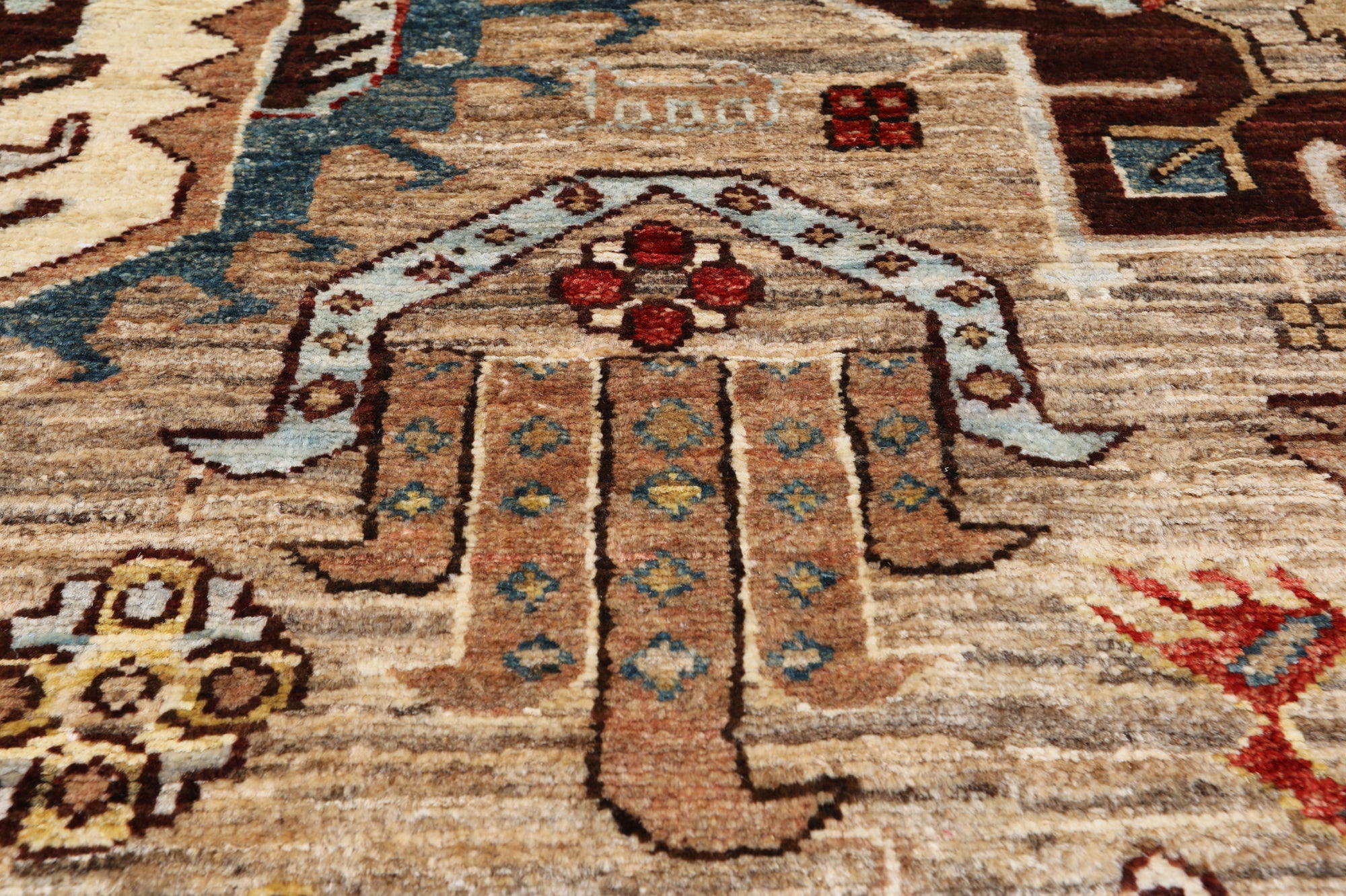 Persian Fine Serapi Handmade Wool Rug - 8' 10" X 12' 0"