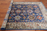 Blue Persian Fine Serapi Handmade Wool Rug - 6' 0" X 8' 10"