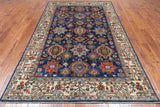 Blue Persian Fine Serapi Handmade Wool Rug - 6' 0" X 8' 10"