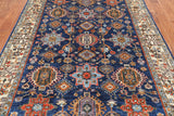 Blue Persian Fine Serapi Handmade Wool Rug - 6' 0" X 8' 10"