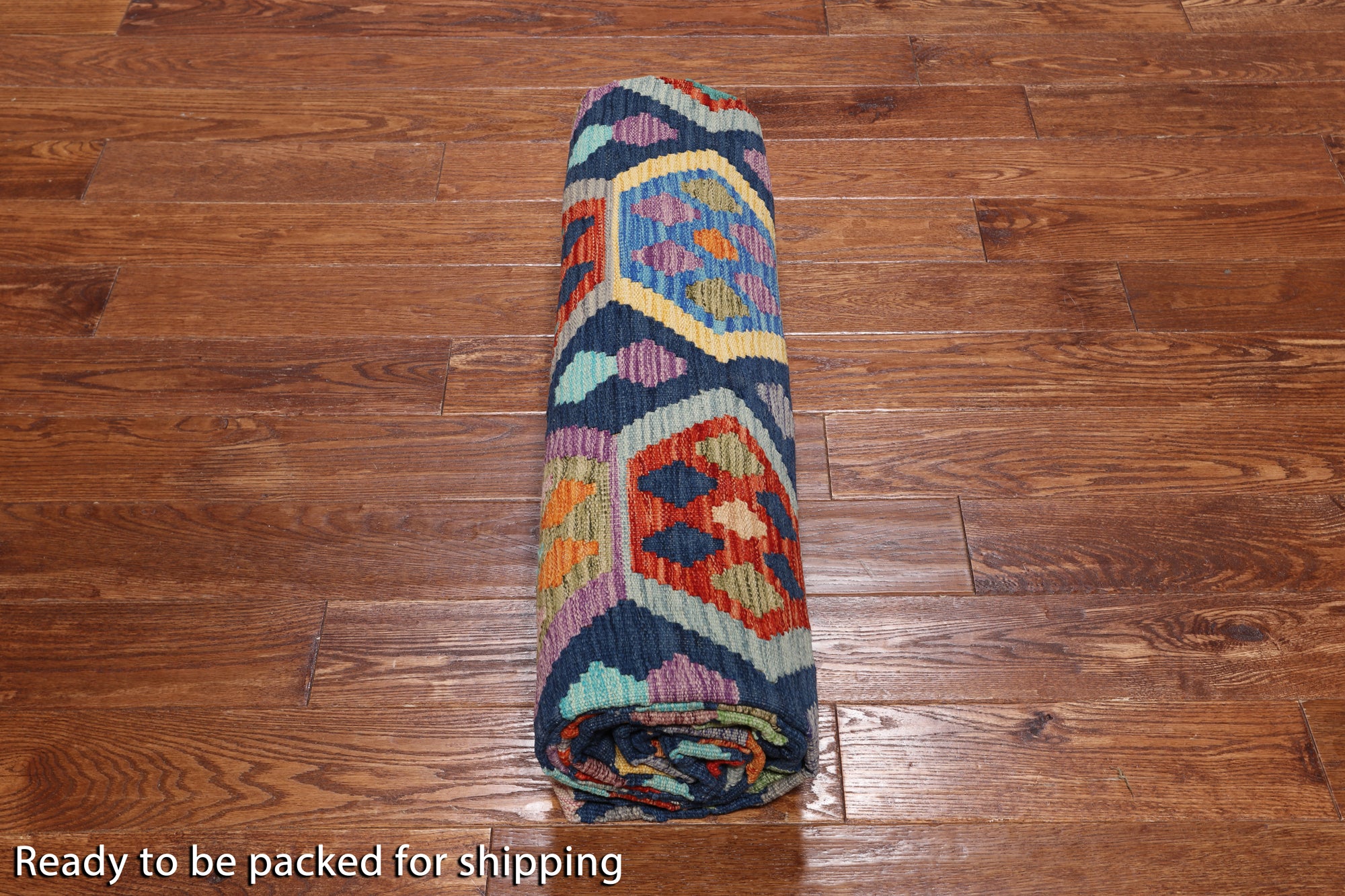 SUPER SALE Reversible Kilim Flat Weave Wool On Wool Rug - 8' 2" X 11' 5"
