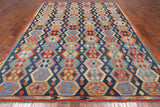 SUPER SALE Reversible Kilim Flat Weave Wool On Wool Rug - 8' 2" X 11' 5"