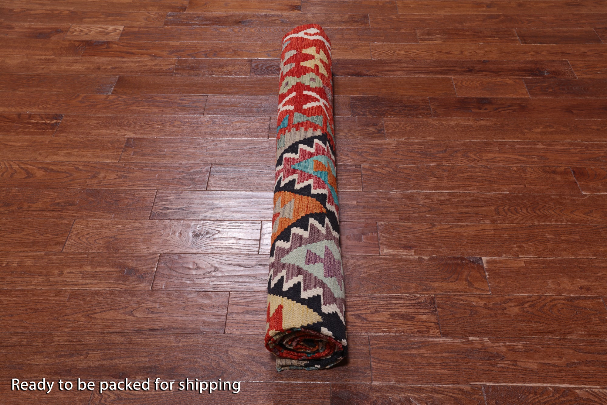 SUPER SALE Reversible Kilim Flat Weave Wool On Wool Rug - 8' 6" X 11' 1"