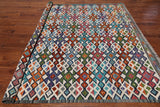SUPER SALE Reversible Kilim Flat Weave Wool On Wool Rug - 8' 3" X 9' 5"