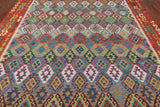 SUPER SALE Reversible Kilim Flat Weave Wool On Wool Rug - 8' 10" X 11' 7"