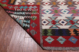 SUPER SALE Reversible Kilim Flat Weave Wool On Wool Rug - 9' 10" X 12' 9"