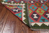 SUPER SALE Reversible Kilim Flat Weave Wool On Wool Rug - 5' 0" X 6' 7"