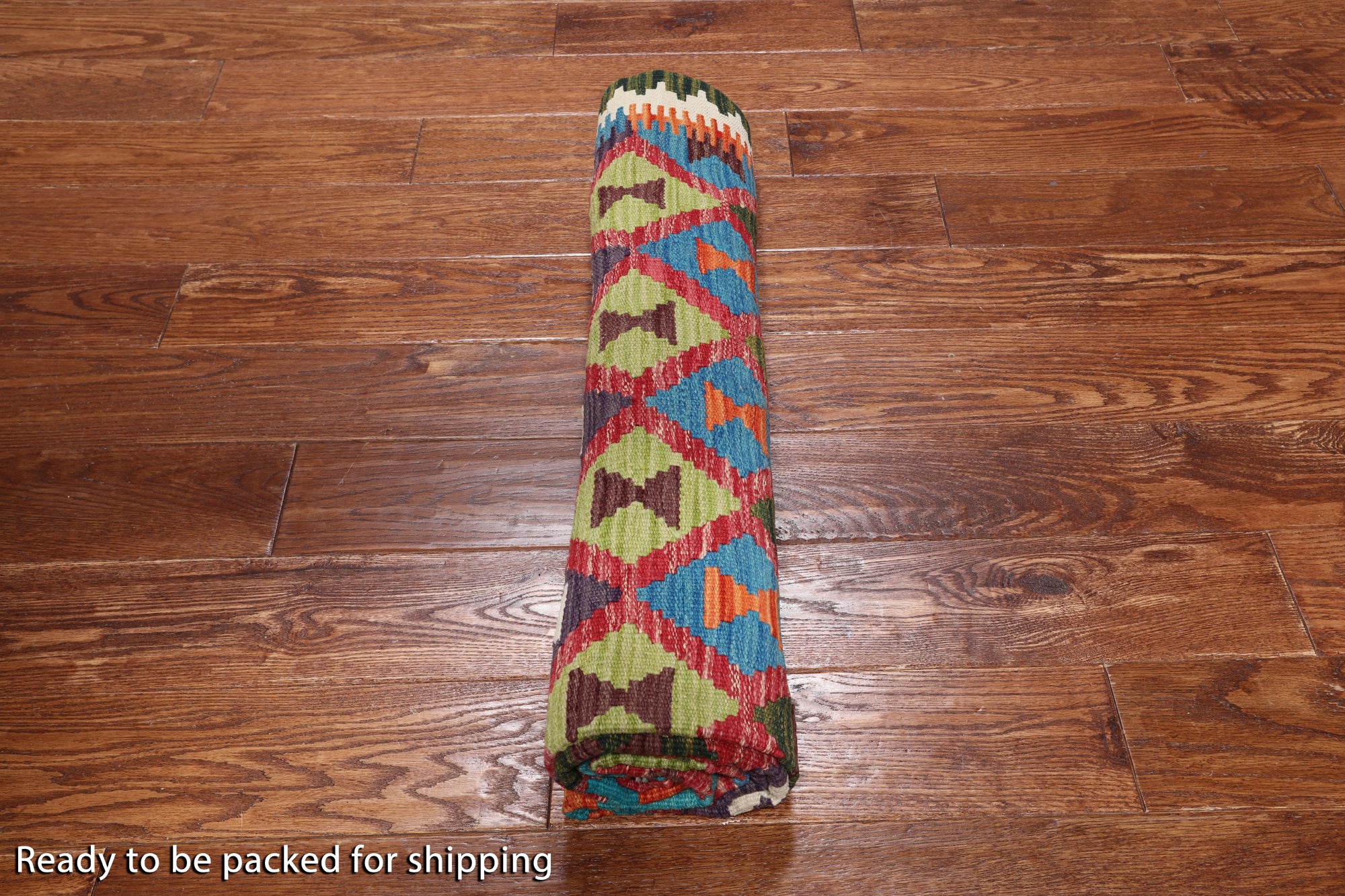 SUPER SALE Reversible Kilim Flat Weave Wool On Wool Rug - 5' 0" X 6' 7"